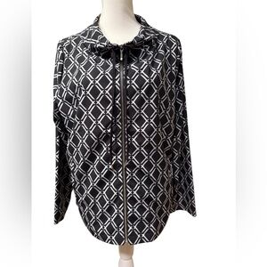 Cat & Jack Black and White Utility Jacket with Geometric Pattern